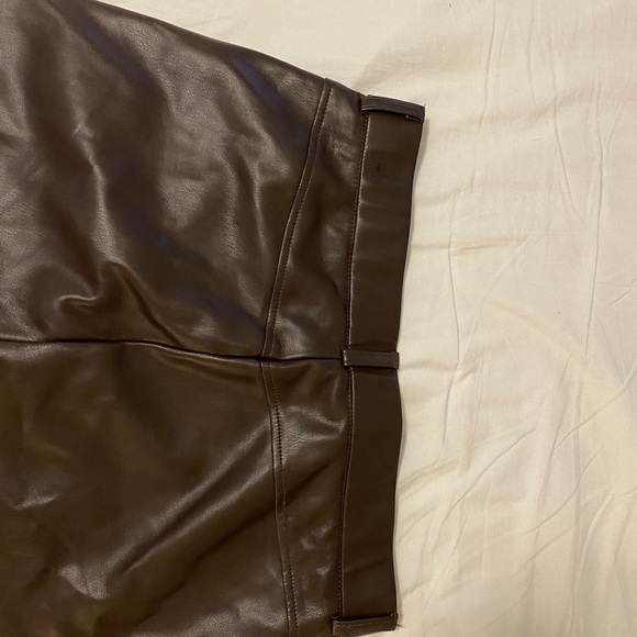 Brown Zara skinny pants with side zippers - Picture 3 of 4